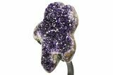 Amethyst Geode With Metal Stand - Uruguay #306901-3